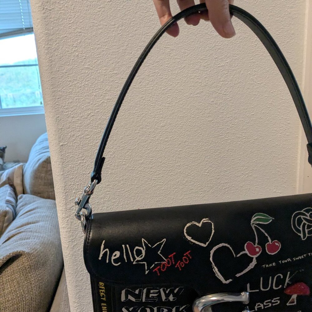 Coach Black Crossbody Bag with Colorful Embroidery - Picture 8 of 16